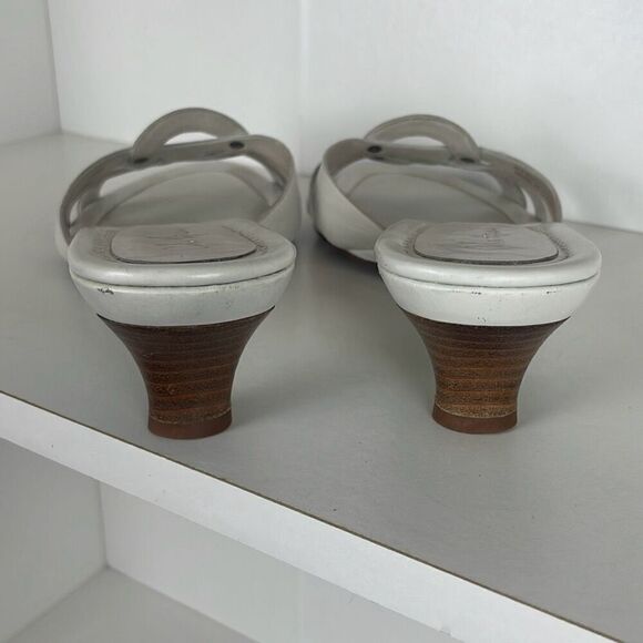 Cole Haan White Leather and Patent Mule Sandals - Picture 5 of 9